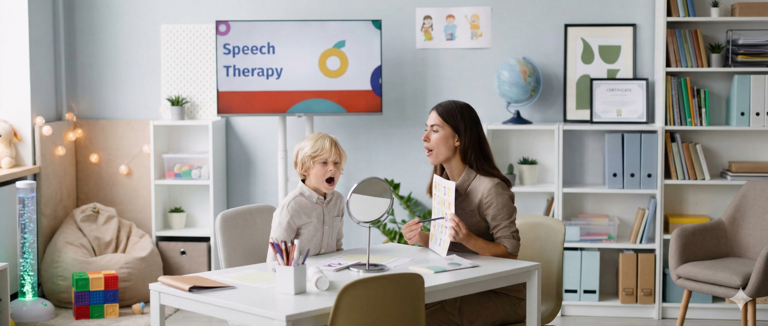 Articulation therapy session